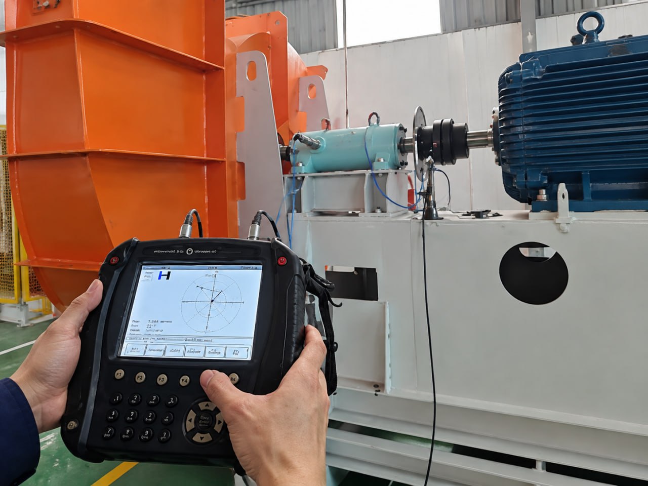 Cân bằng động thực tế bằng máy phân tích rung Vibroport 80