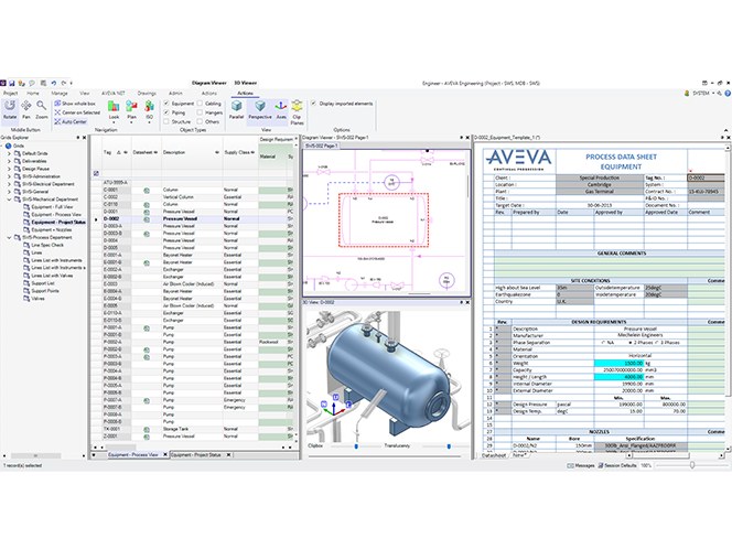 Rà soát P&ID, bảng dữ liệu và mô hình 3D trên AVEVA Unified Engineering
