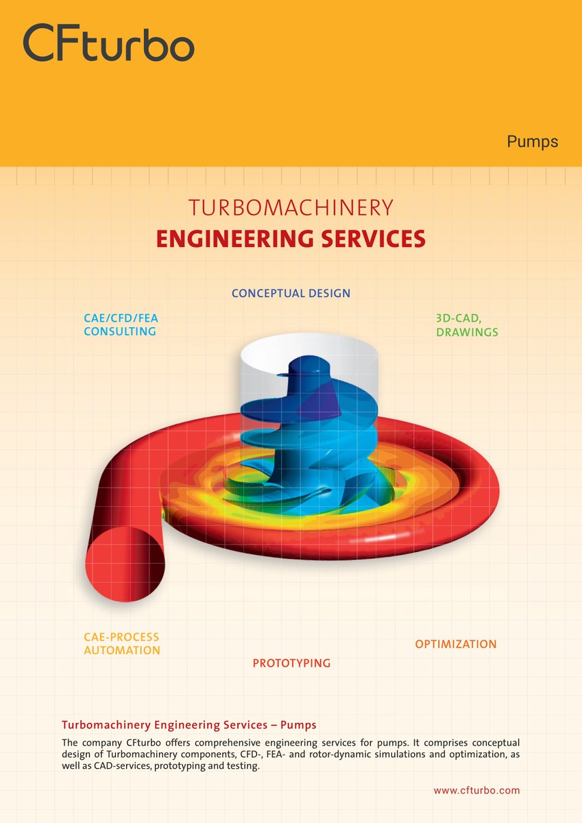 Brochure dịch vụ kỹ thuật turbomachinery CFturbo cho bơm – bấm để tải PDF